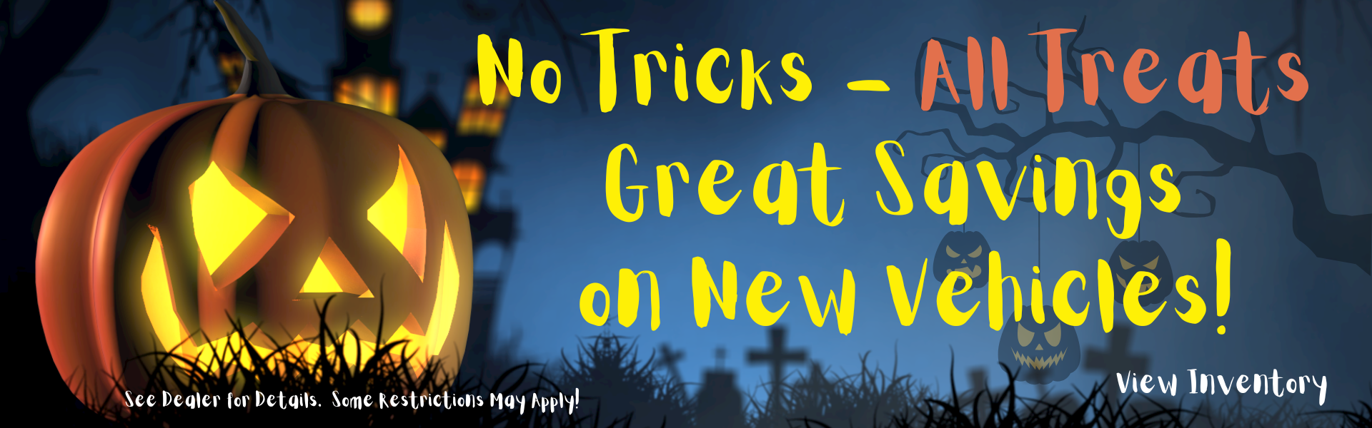 Halloween savings banner Oct. 2026