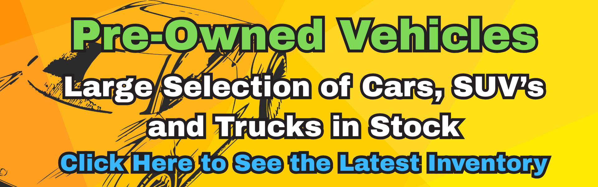 Pre owned vehicles banner August 2026